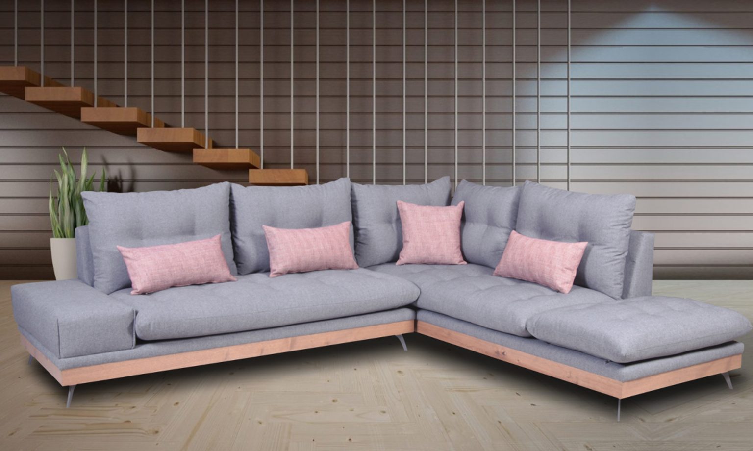 Γωνιακός Καναπές CRYSTAL